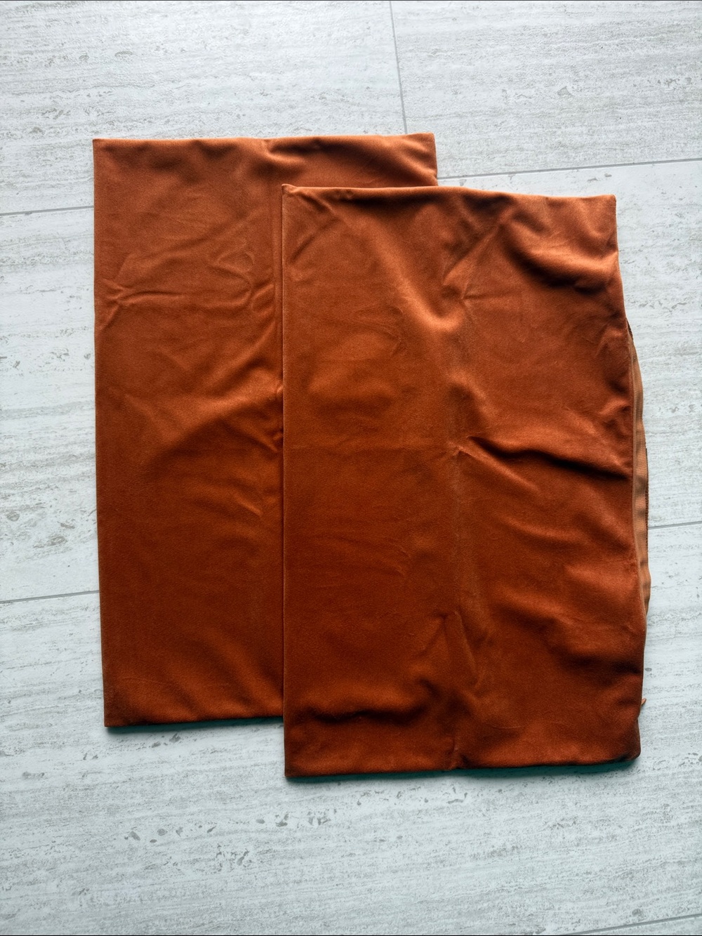 Burnt Orange Decorative Pillow Cases 12x20